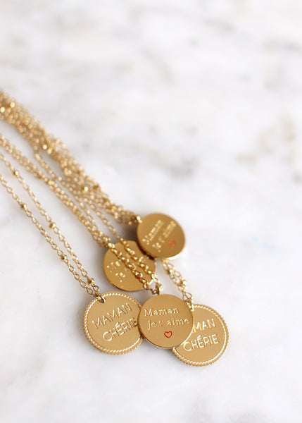 Collier MAMAN JE T'AIME - Voguette Paris