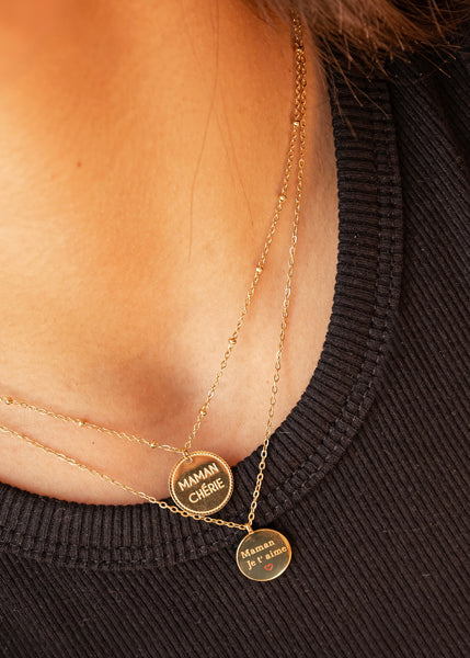 Collier MAMAN JE T'AIME - Voguette Paris