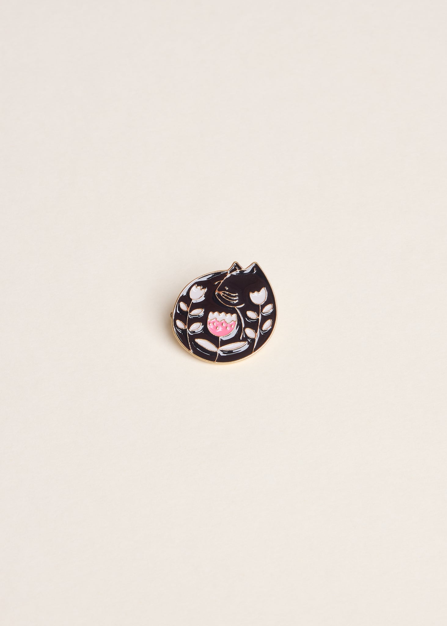 Pin’s CHAT RÊVEUR FLORAL