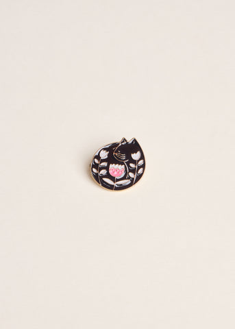 Pin’s CHAT RÊVEUR FLORAL