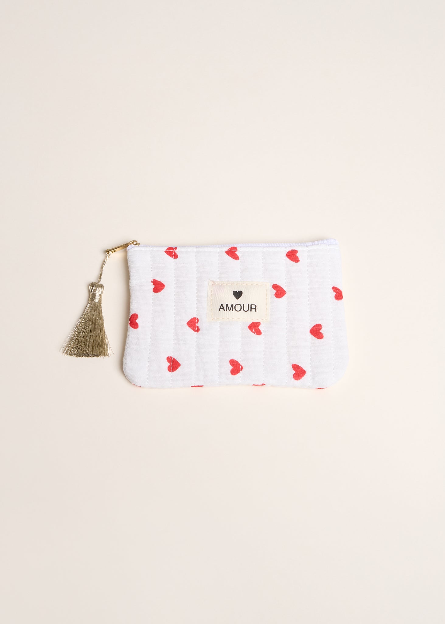 Pochette AMOUR blanche et rouge