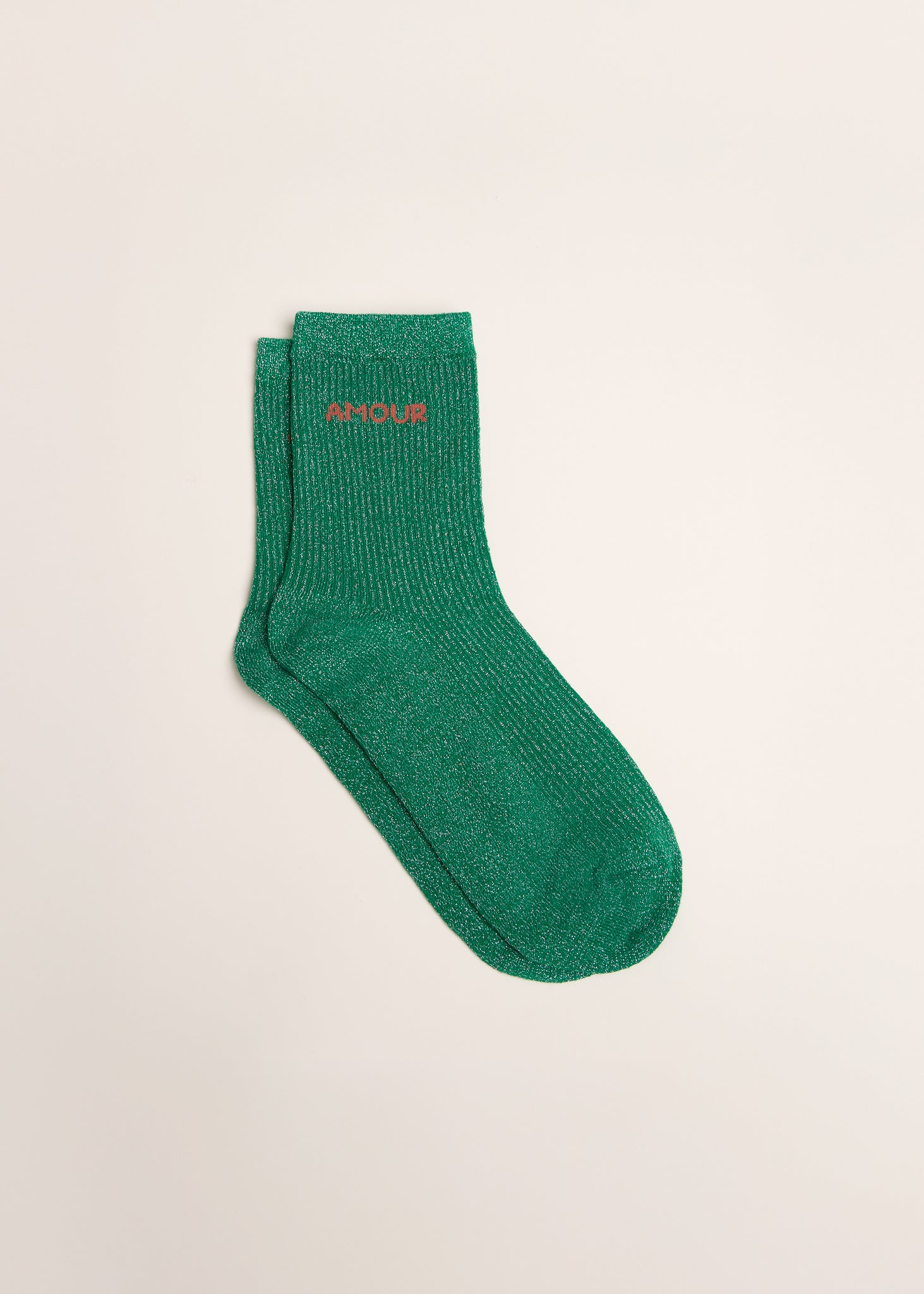 Chaussettes AMOUR verte - Voguette Paris