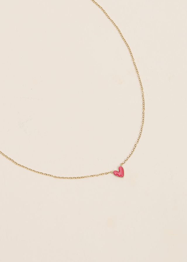 Collier COEUR ROUGE