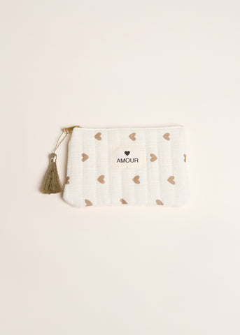 Pochette AMOUR beige