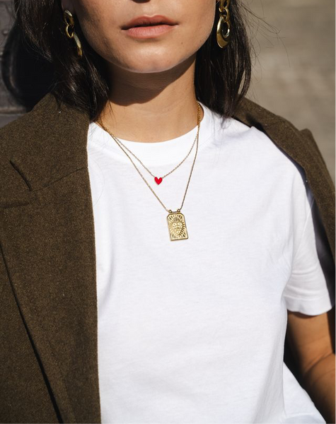 Collier COEUR ROUGE