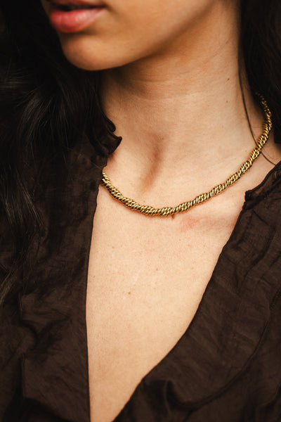 Look Doré Chic - Collier & Boucles d'oreilles