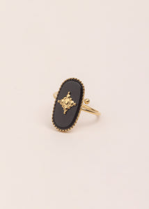 Bague PASCALINE noire - Voguette Paris