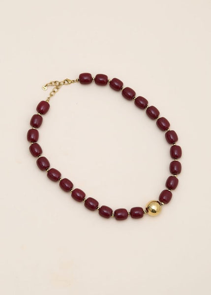 Collier BIANCA BORDEAUX