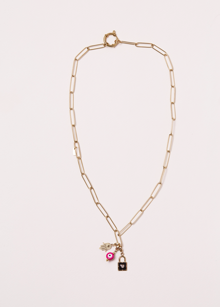 CHARM’S / PENDENTIF OEIL ROSE - Voguette Paris