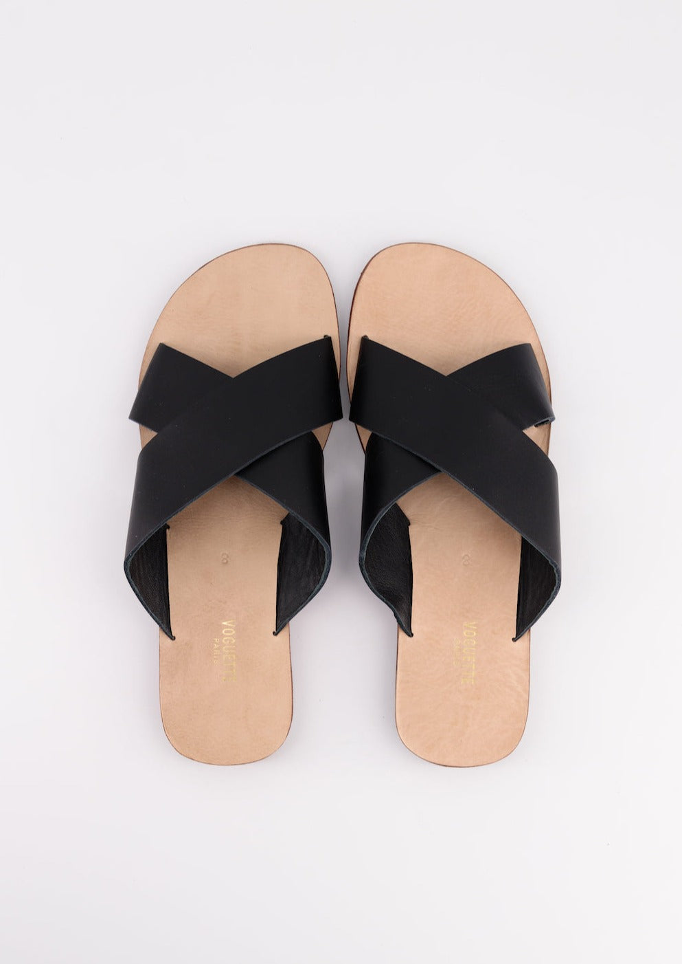 SANDALES JADE NOIRES - Voguette Paris