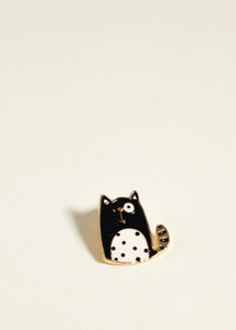 Pin’s CHAT BLANC & NOIR - Voguette Paris